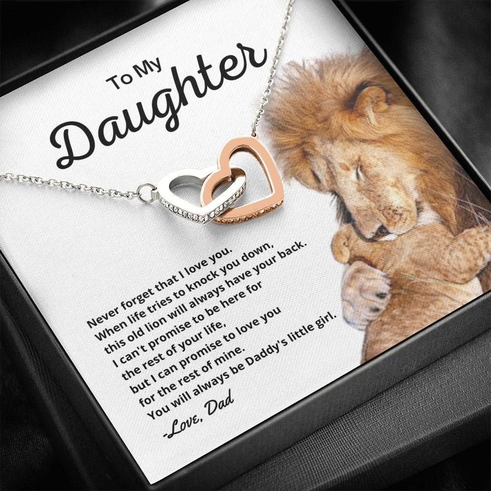 To My Daughter Love You For The Rest Of Mine Interlocking Hearts Necklace