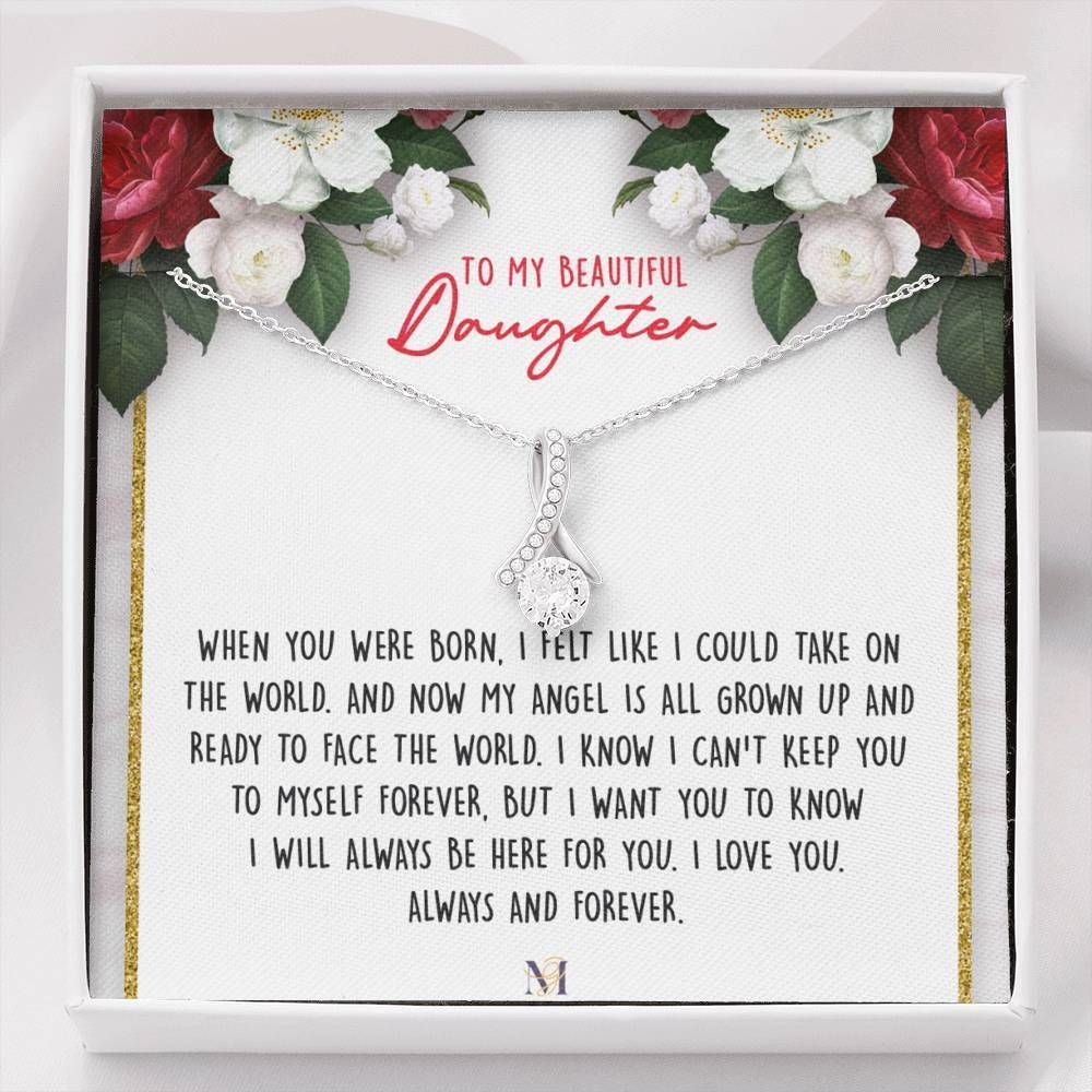 When You Were Born Alluring Beauty Necklace For Daughter