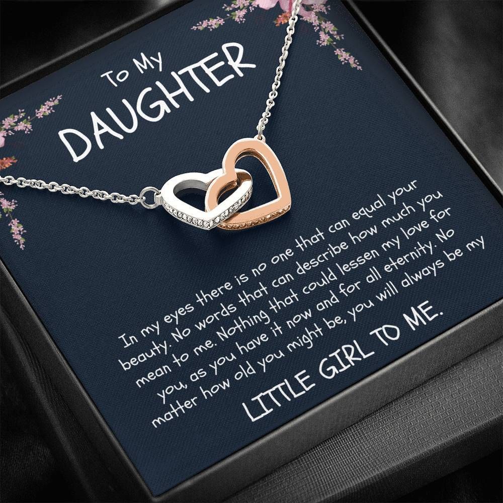 How Much You Mean To Me Interlocking Hearts Necklace For Daughter