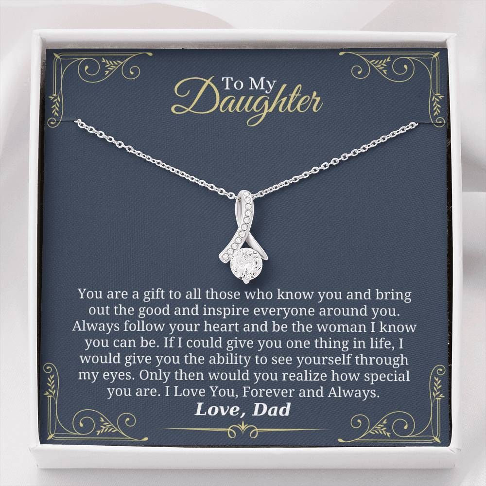 Always Follow Your Heart Alluring Beauty Necklace To Daughter