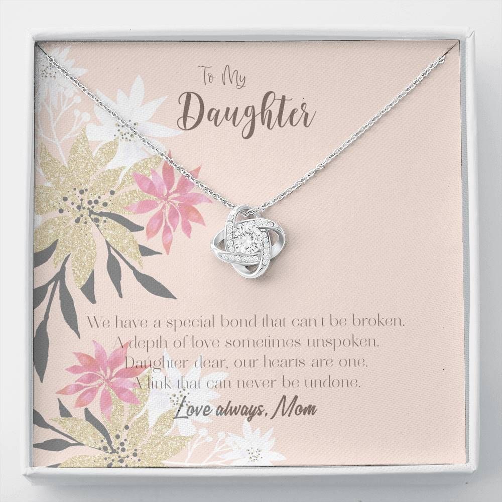 To My Daughter Special Bond Love Knot Necklace