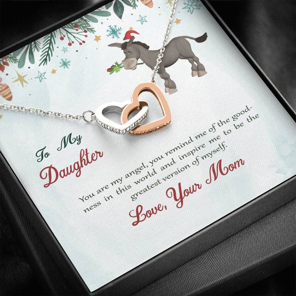 You're My Angel Giving Daughter Interlocking Hearts Necklace