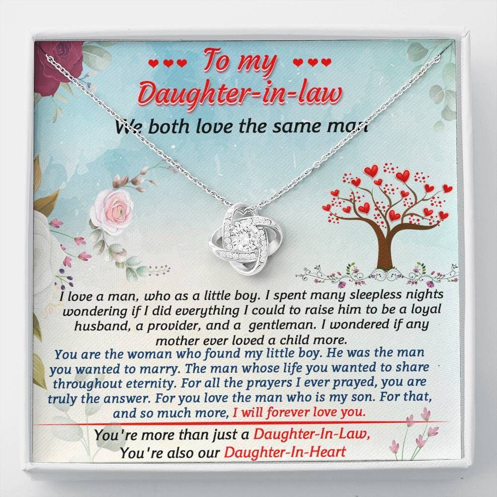 Forever Love You Love Knot Necklace To Daughter
