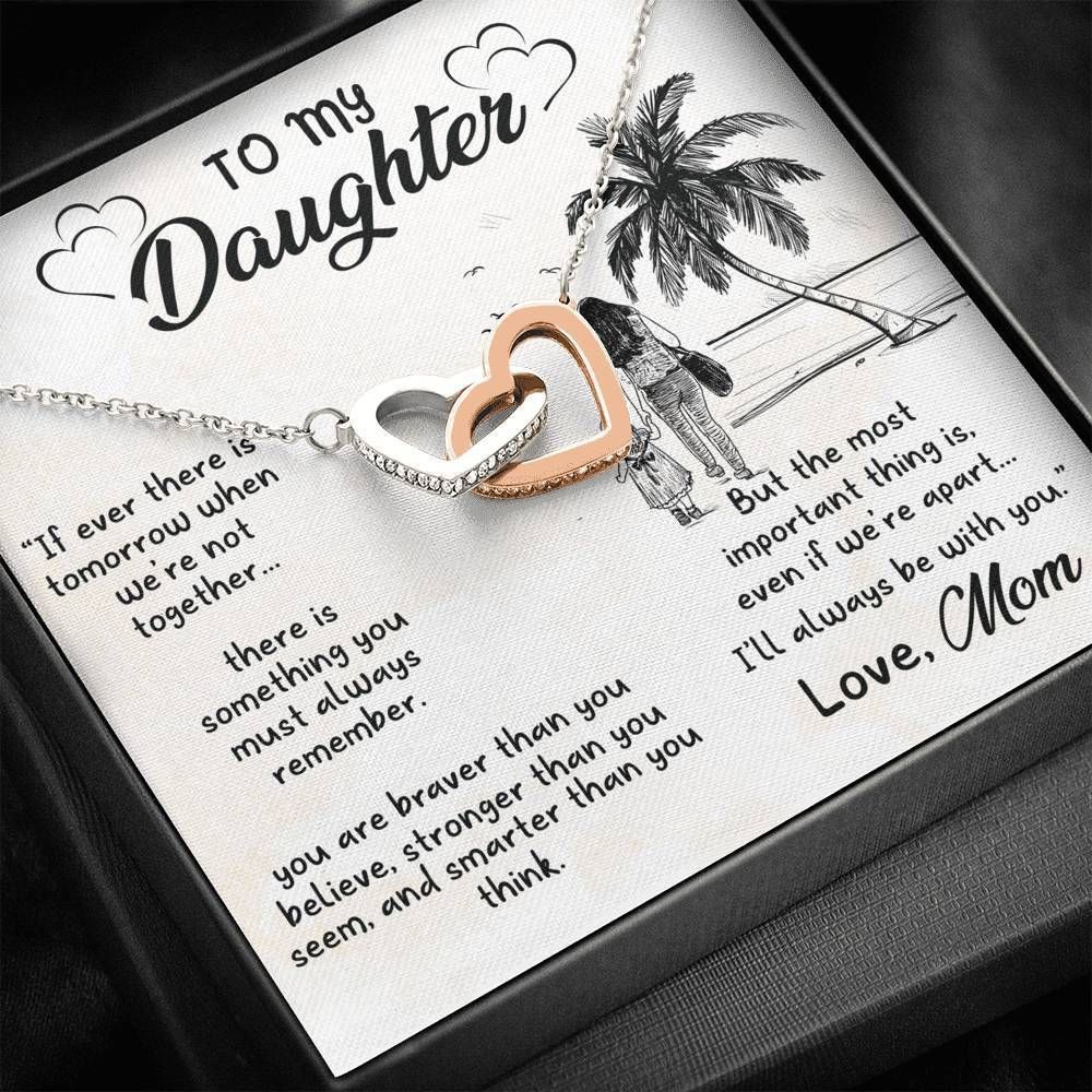 I'll Always Be With You Giving Daughter Interlocking Hearts Necklace