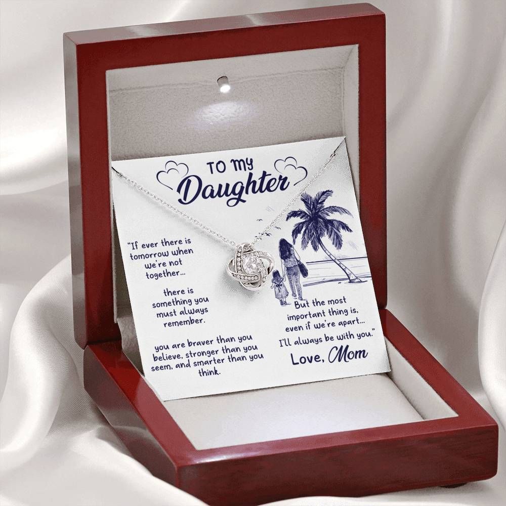 I'll Always Be With You Giving Daughter Love Knot Necklace