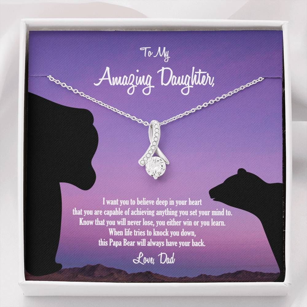 This Papa Bear Have Your Back Alluring Beauty Necklace To Daughter