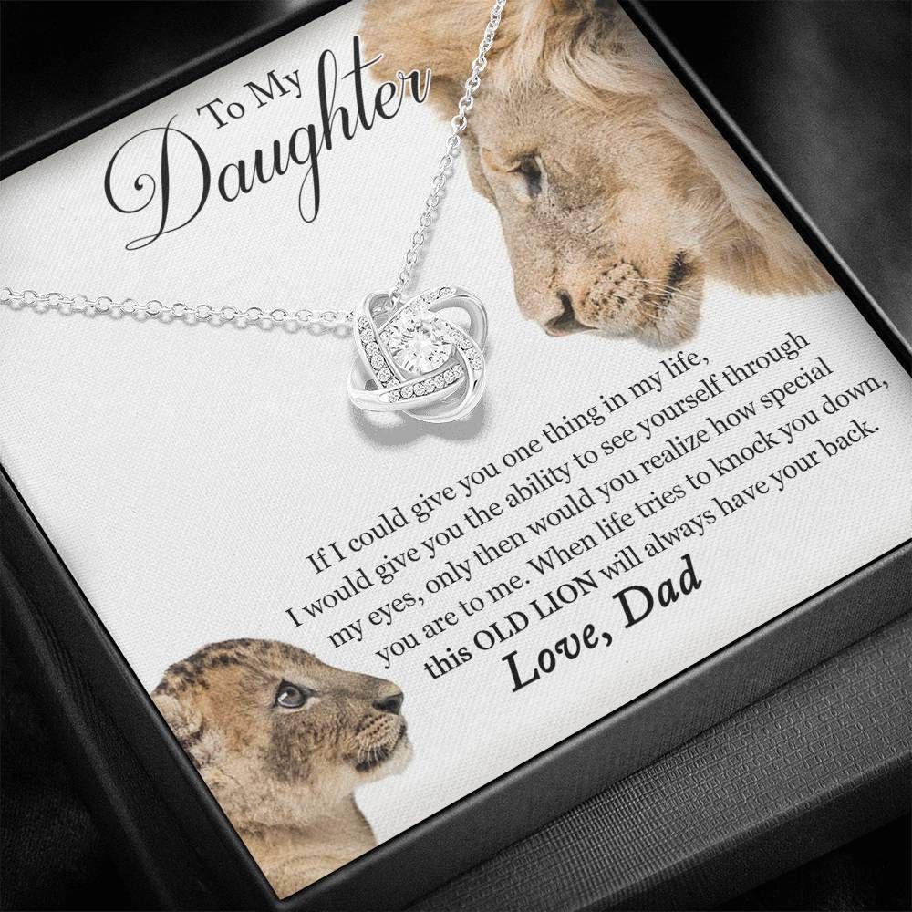 How Special You Are Lion Love Knot Necklace To Daughter