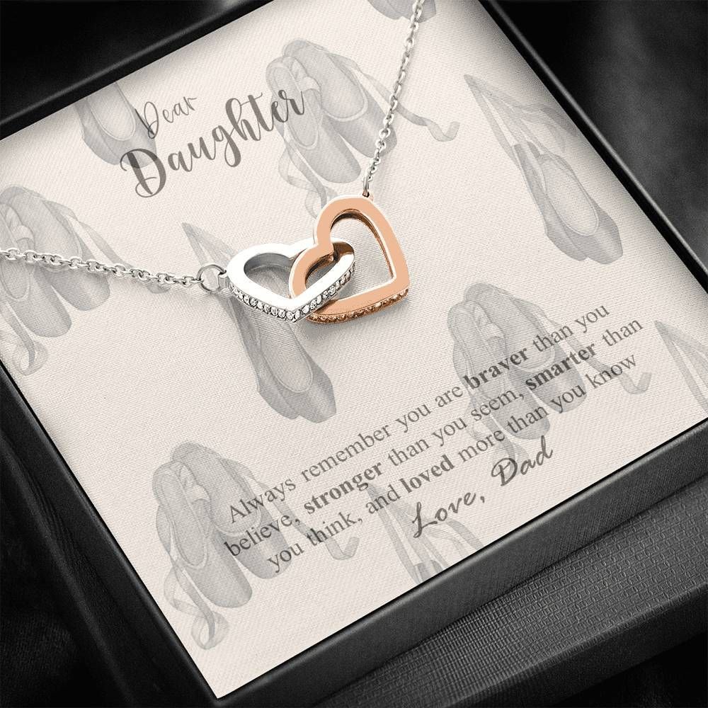 Loved More Than You Know Giving Daughter Interlocking Hearts Necklace