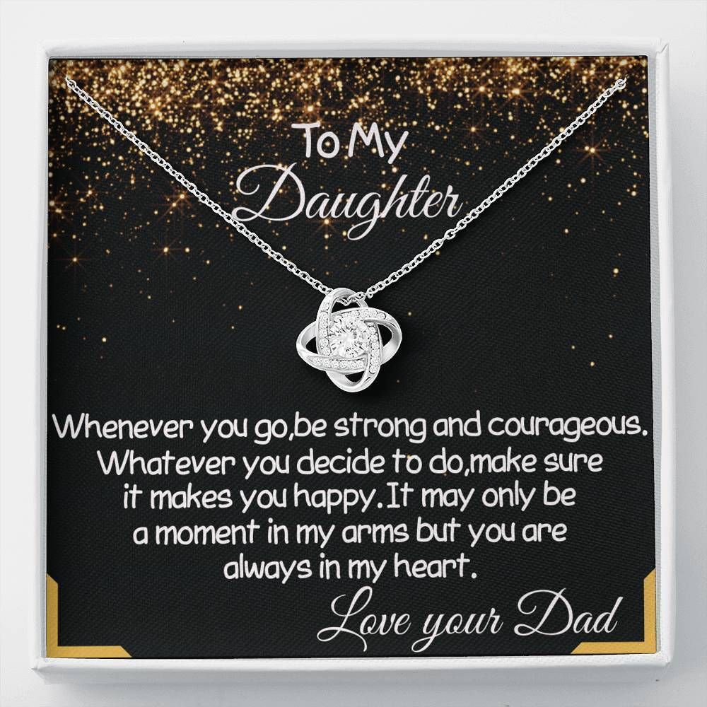 Always In My Heart Love Knot Necklace Gift For Daughter