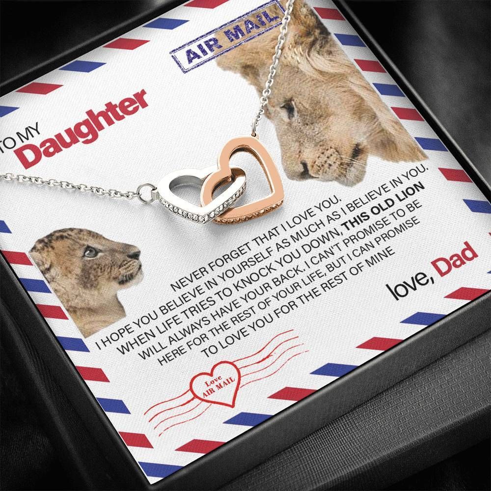 Never Forget That I Love You Interlocking Hearts Necklace For Daughter