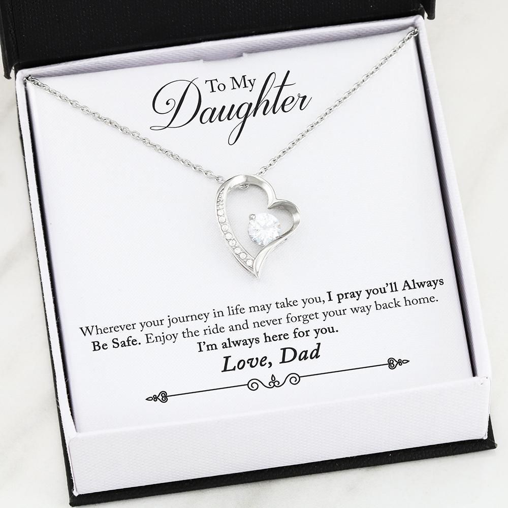 Dad To Daughter Be Safe Forever Love Necklace