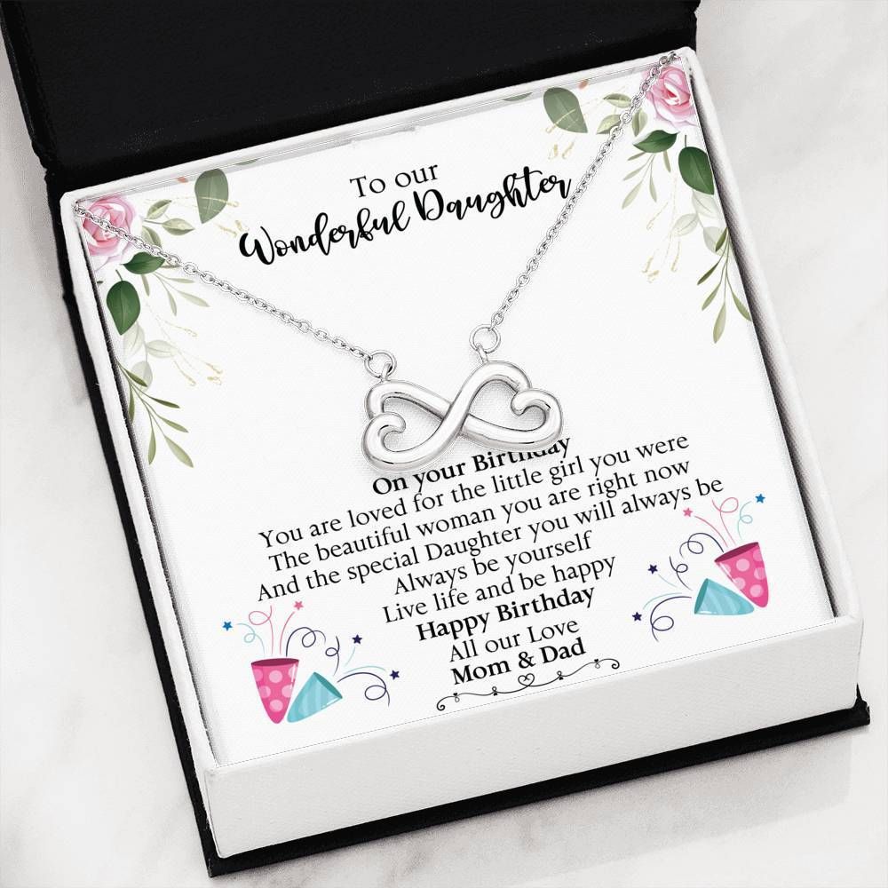 You're Loved For The Little Girl Infinity Heart Necklace For Daughter