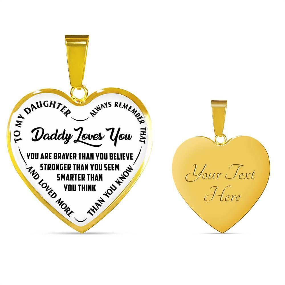 You Are Stronger Than You Seem Heart Pendant Necklace Gift For Daughter