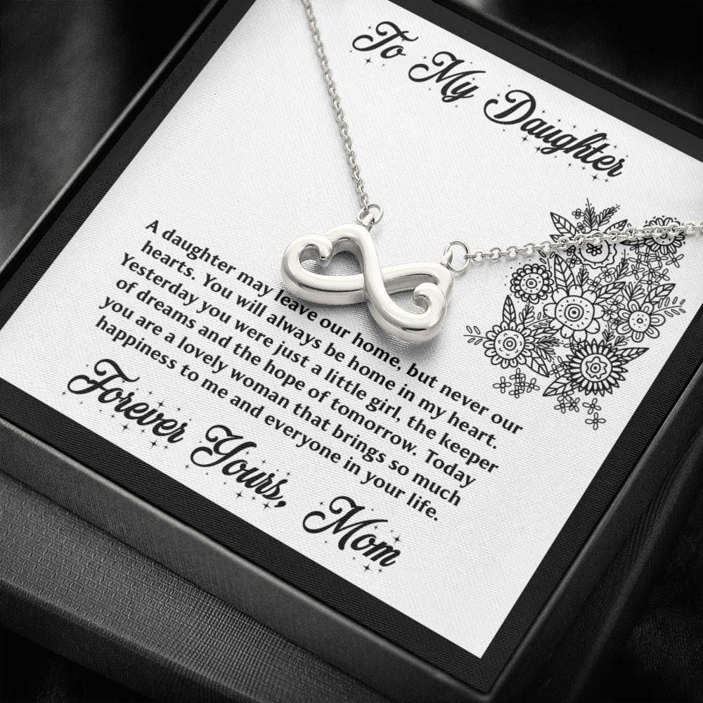 Always Be Home In My Heart Infinity Heart Necklace For Daughter