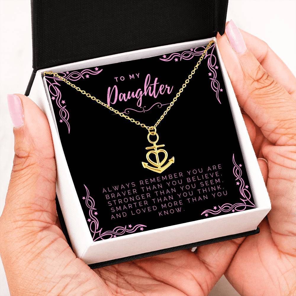 Always Remember Anchor Necklace Gift For Daughter