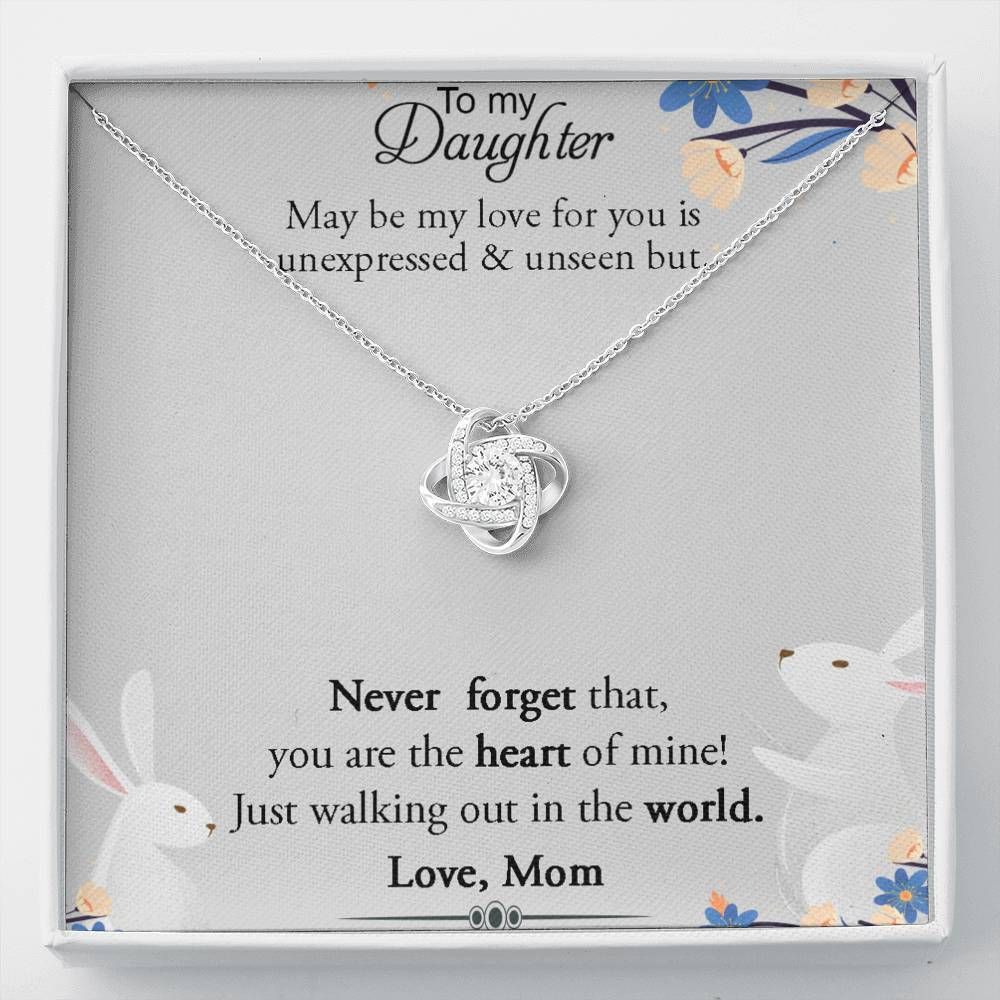 My Love For You Is Unexpressed Love Knot Necklace For Daughter
