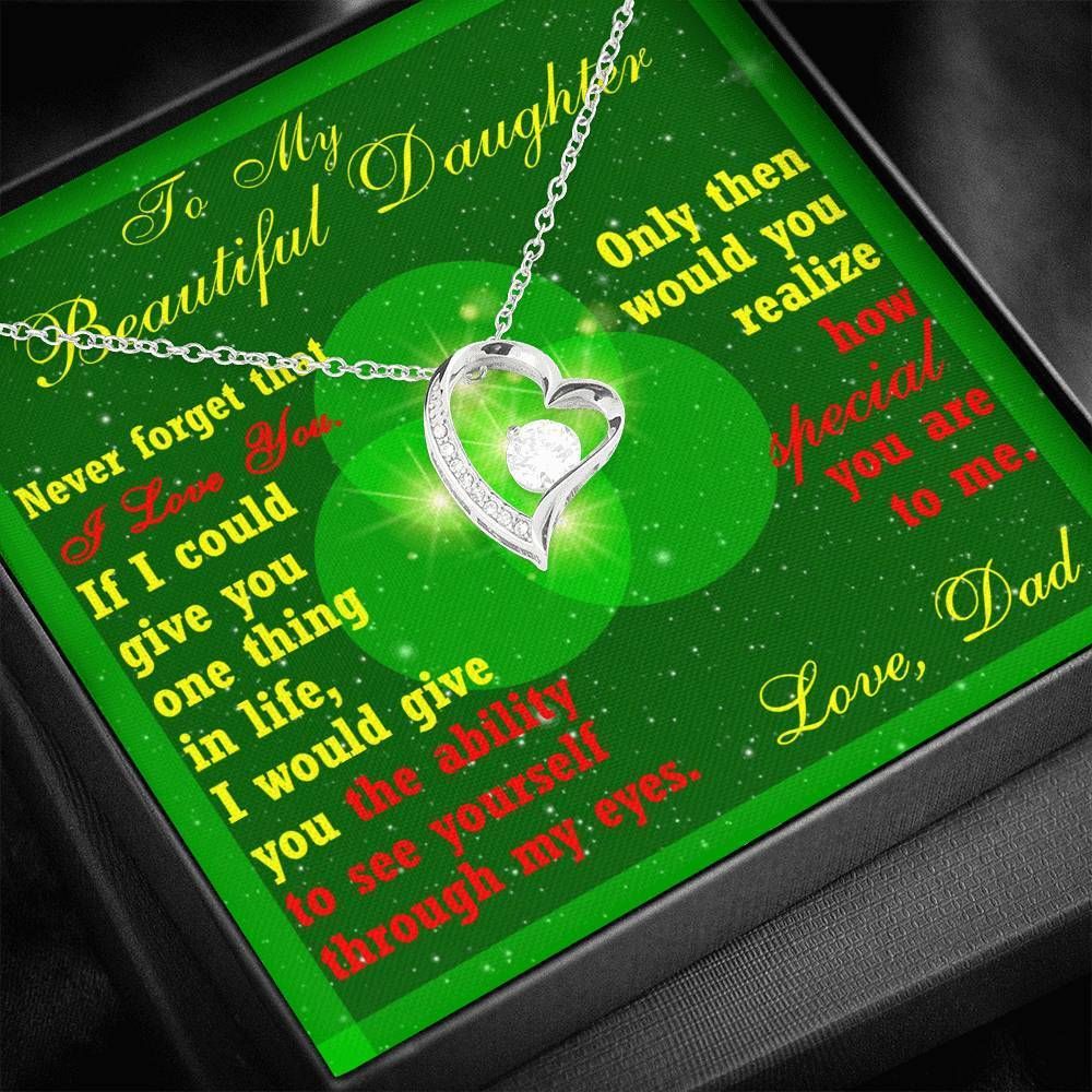 Green How Special You Are Forever Love Necklace For Daughter