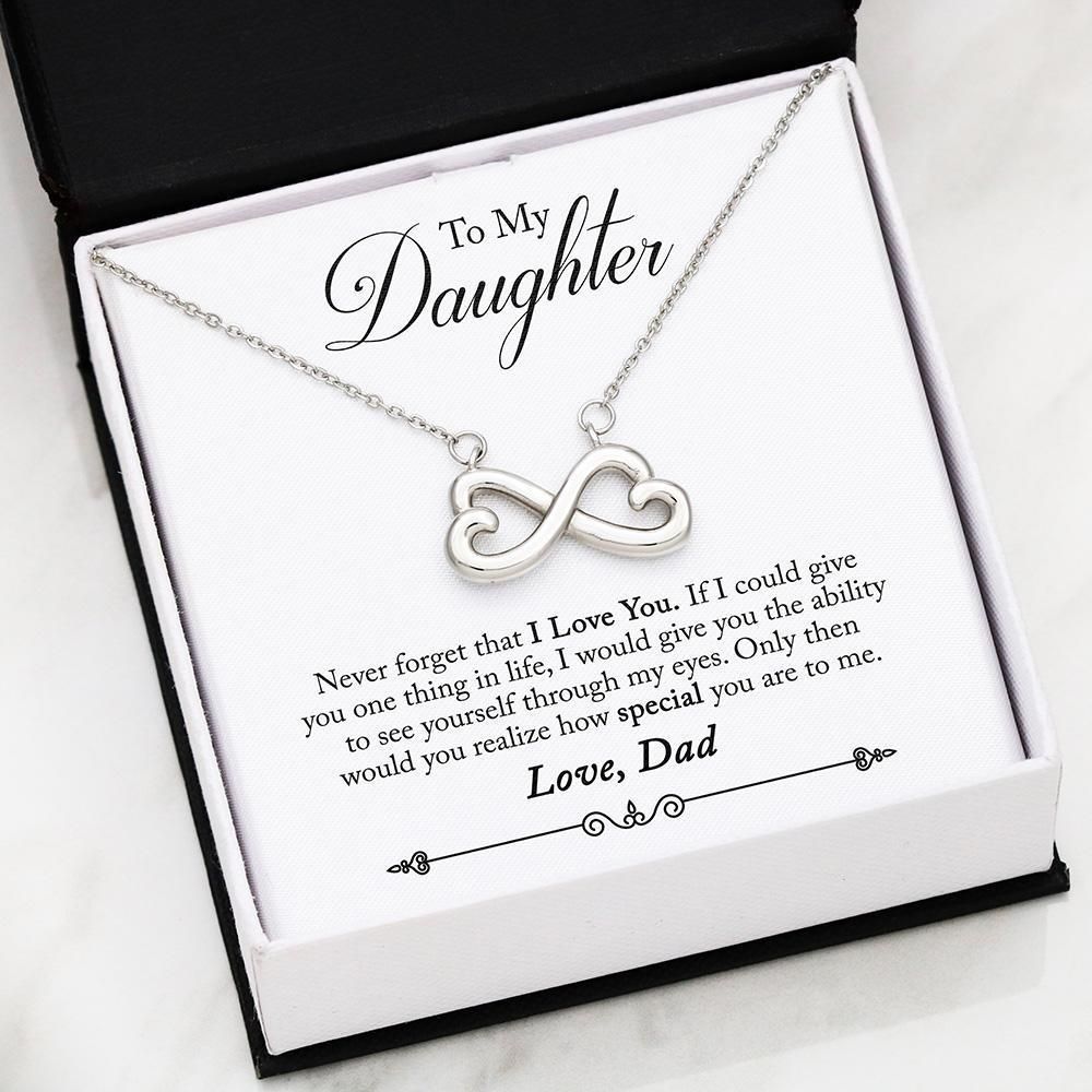 How Special You Are To Me Infinity Heart Necklace For Daughter