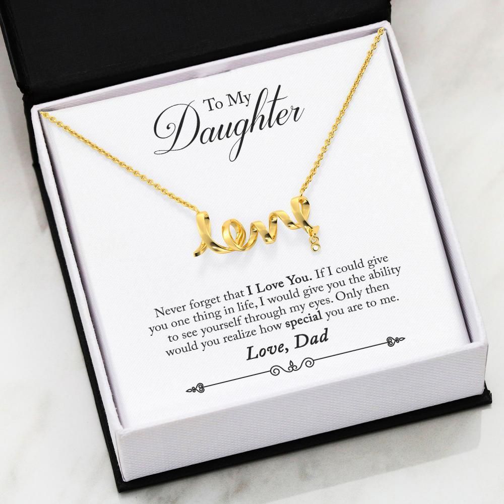 How Special You Are To Me Scripted Love Necklace Gift For Daughter