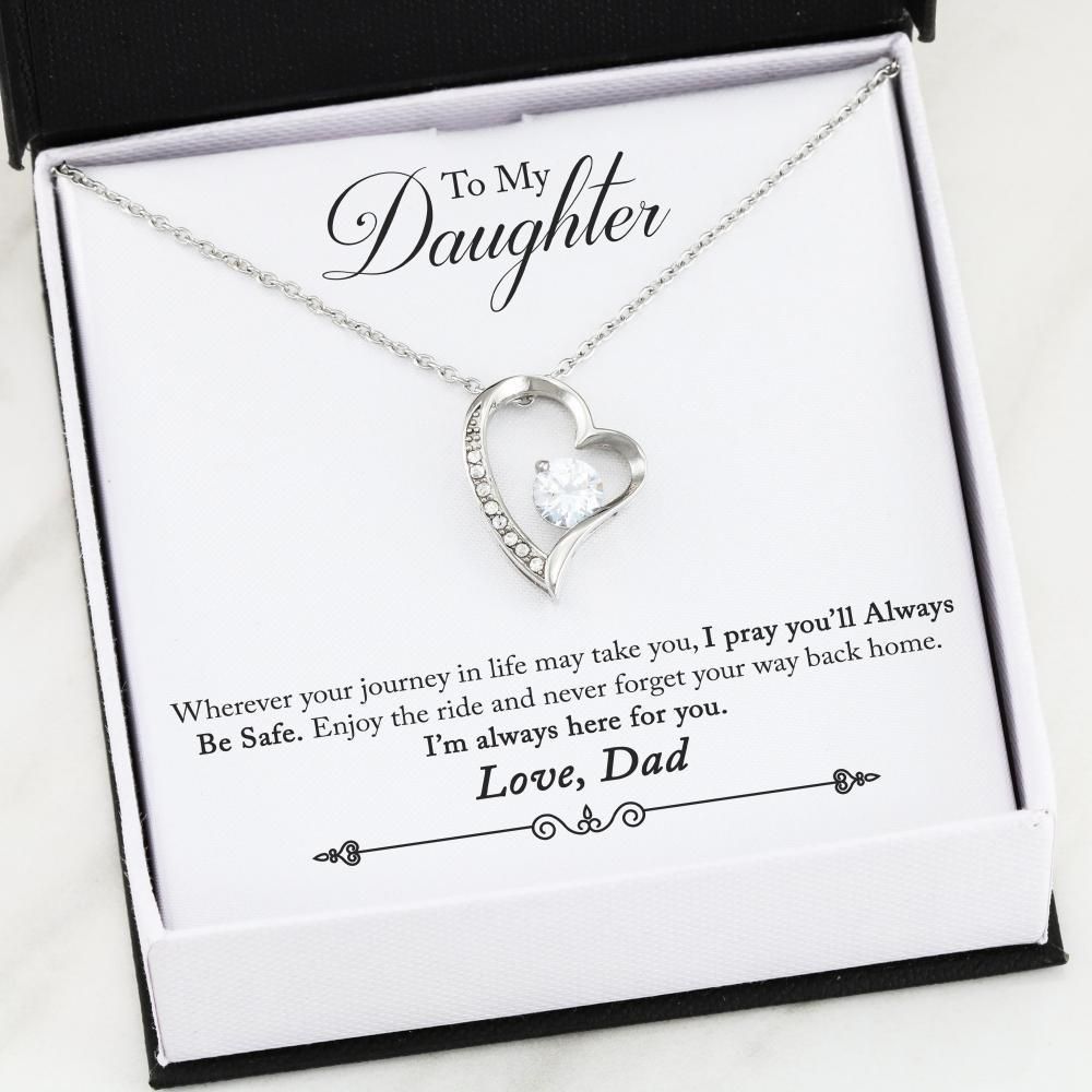 To My Daughter I'm Always Here For You Necklace Forever Love Necklace