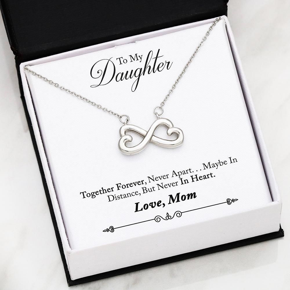 Together Forever Mom Giving Daughter Infinity Heart Necklace
