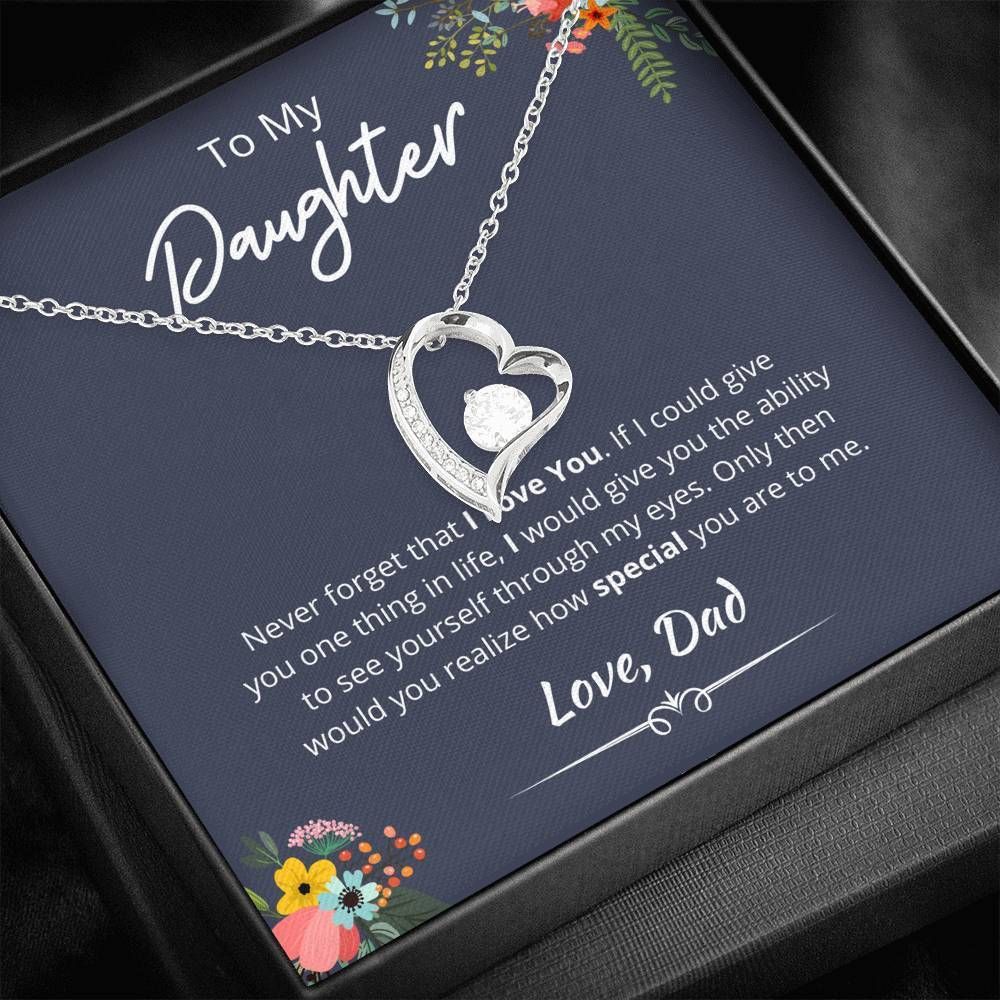 Never Forget That I Love You Forever Love Necklace Giving Daughter