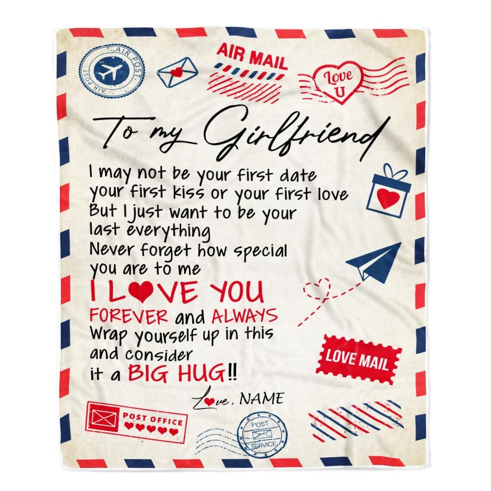 To My Girlfriend Airmail Letter Fleece Blanket I Love You Forever And Always 90 Lovehome 5190