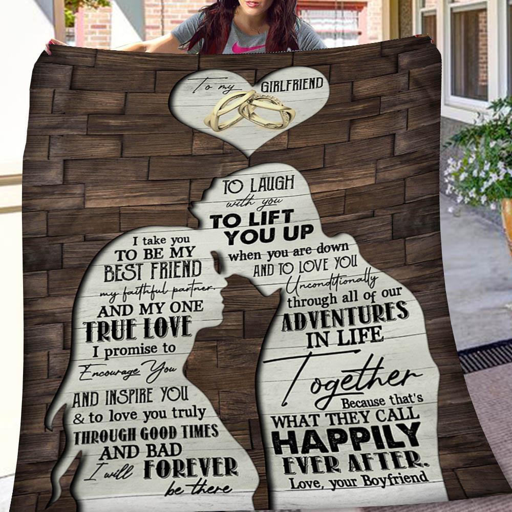To My Girlfriend Rings Fleece Blanket I Will Forever Be There 90 LoveHome
