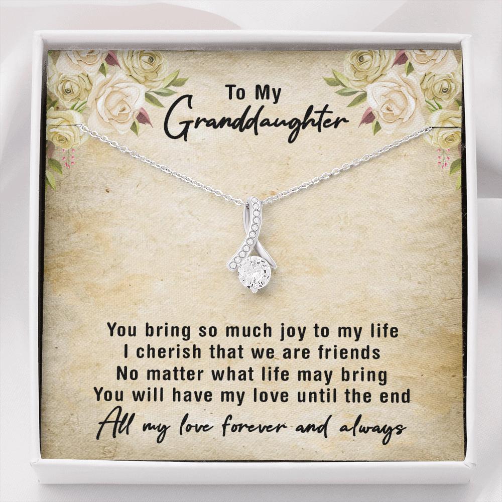 To My Granddaughter Alluring Beauty Necklace You Bring Me So Much