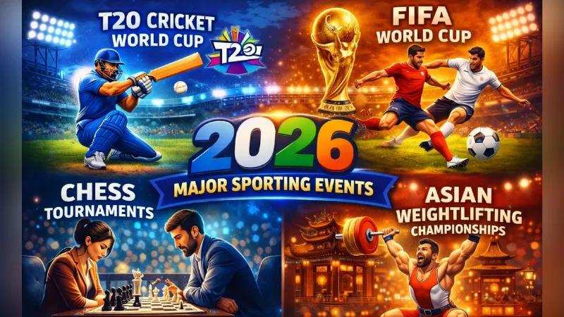 2026 खेल प्रेमियों के लिए होगा धमाकेदार, पूरे साल रहने वाला है रोमांच, कई बड़े टूर्नामेंट का होगा आयोजन