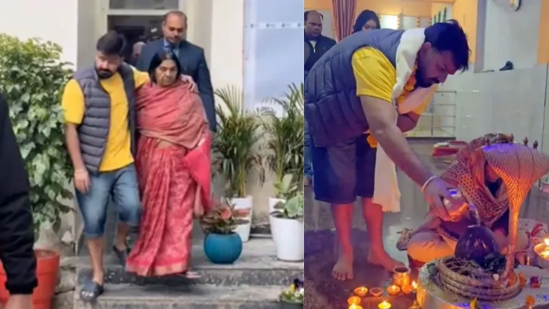 Entertainment Pawan Singh shifted to new house with mother posted emotional video