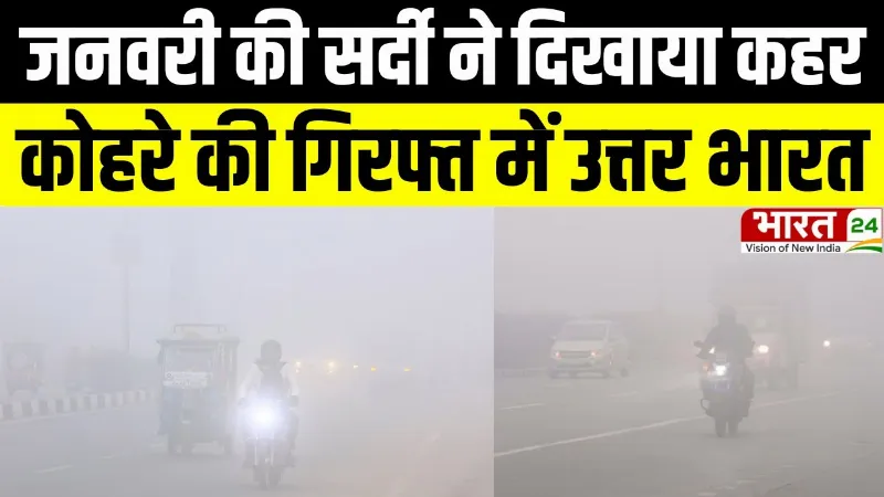 Weather Update: जनवरी की सर्दी ने दिखाया कहर, कोहरे की गिरफ्त में उत्तर भारत