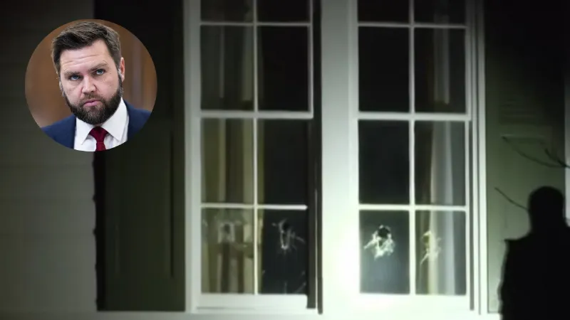 US Vice President JD Vance house attacked glass windows broken security agencies alert