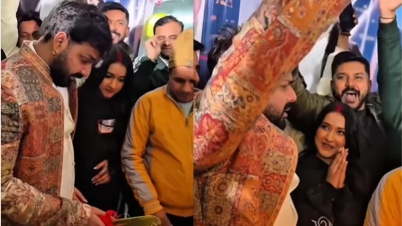 मांग में सिंदूर, साथ मिलकर काटा केक... पवन सिंह के साथ वायरल हुईं ये लड़की, जानें दोनों के बीच क्या है रिश्ता