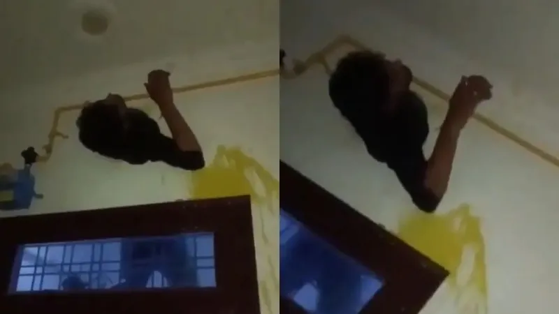चोरी करने पहुंचा और एग्जॉस्ट फैन के छेद में जा फंसा, VIDEO होने लगा वायरल