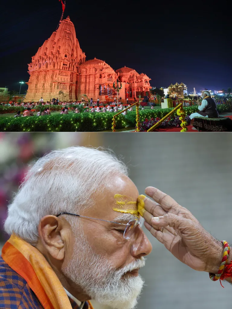 सोमनाथ स्वाभिमान पर्व में शामिल हुए पीएम मोदी, देखें Photos