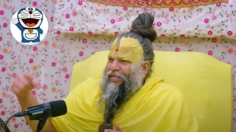 Dharm Doraemon Chhota Bheem reached Premanand Maharaj everyone started laughing watch video