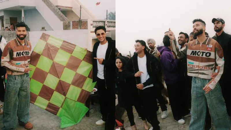 लोहड़ी के रंग में रंगे अभिषेक शर्मा और एपी ढिल्लों, चंडीगढ़ की छत पर दिखी दोस्ती की खास झलक