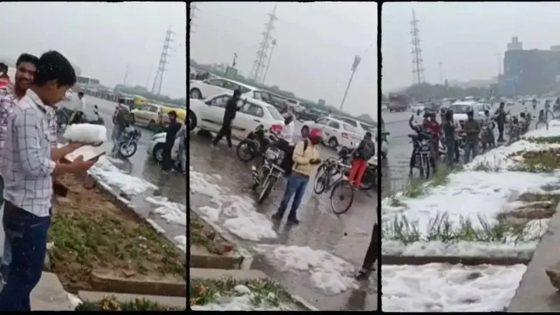 न शिमला न कुल्लू-मनाली, Gurgaon में हो गई बर्फबारी... Video देख लोग बोले- डिजिटल वंडरलैंड
