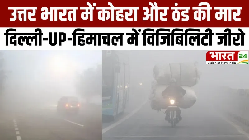 Weather Update: उत्तर भारत में कोहरा और ठंड की मार, दिल्ली-UP-हिमाचल में विजिबिलिटी जीरो
