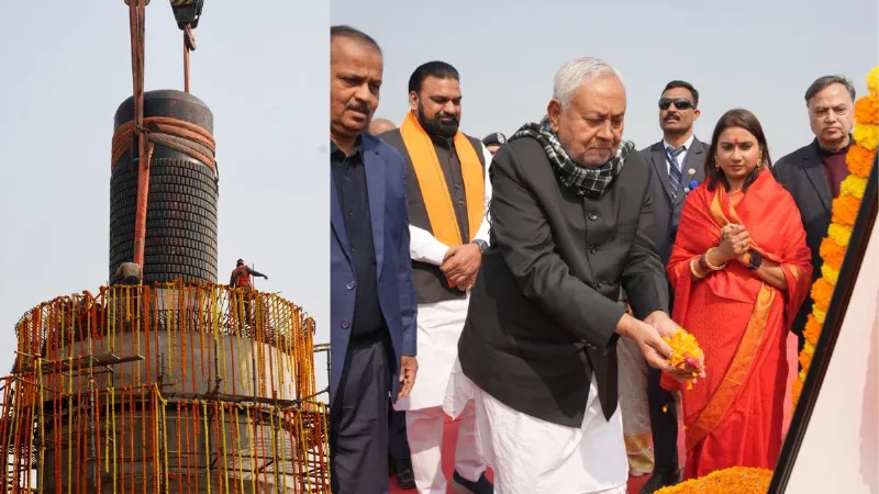Bihar world largest Shivalinga was installed from Mahabalipuram CM Nitish Kumar was present