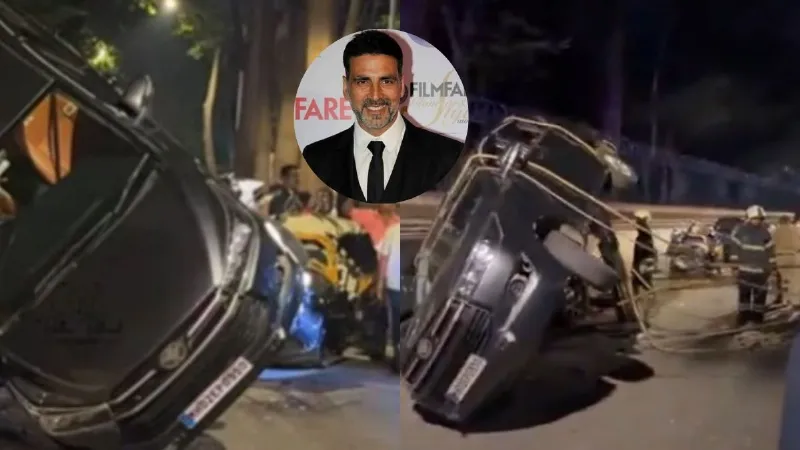Akshay Kumar Car Accident convoy hit after mercedes crashes into auto in juhu
