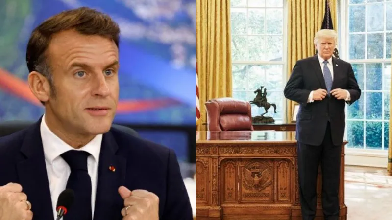 US Tariff Trump warns france 200 percent tax on champion and wine