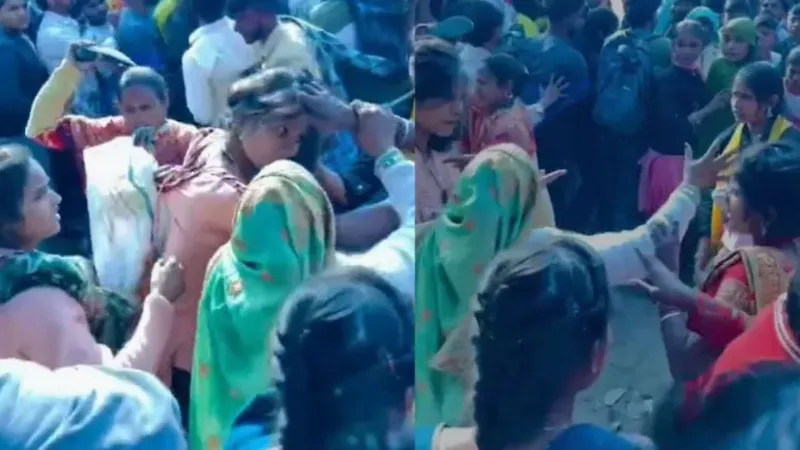 बाल खींचे, थप्पड़ बरसाए, जमकर चलीं चप्पल... अमरोहा में महिलाओं की महाभारत, भयंकर मारपीट का वीडियो वायरल