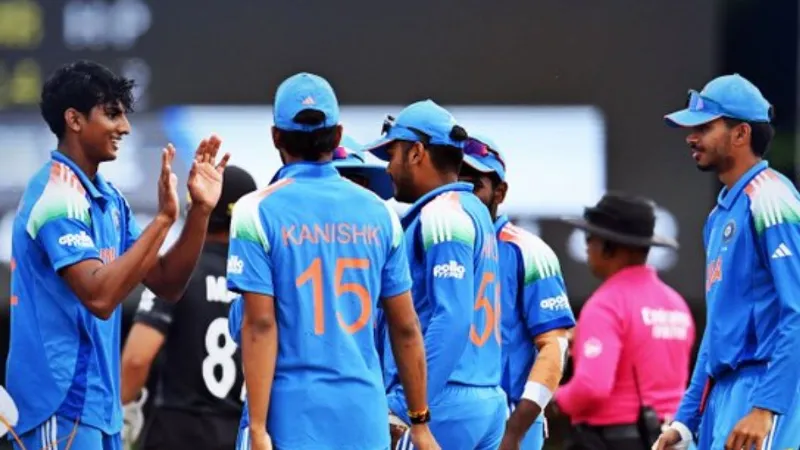 ICC Under-19 World Cup 2026 India defeated New Zealand by 7 wickets Vaibhav Suryavanshi