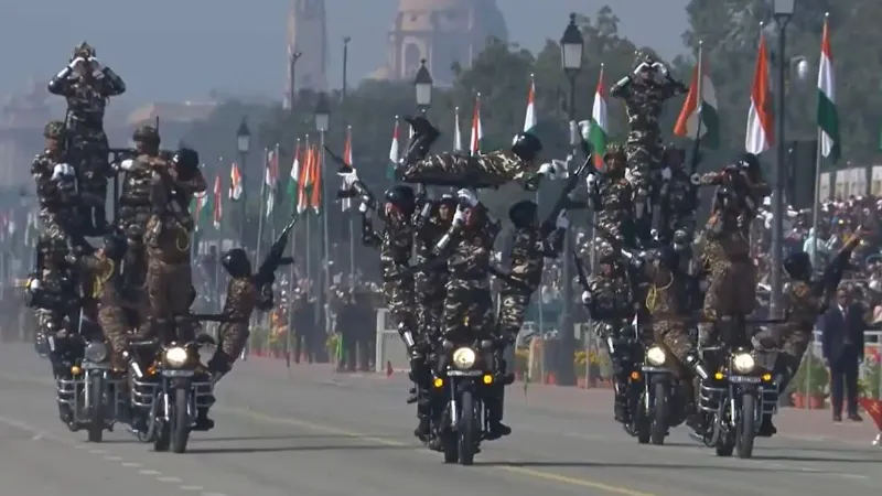 Republic Day parade Indian daughters performed stunts on bikes