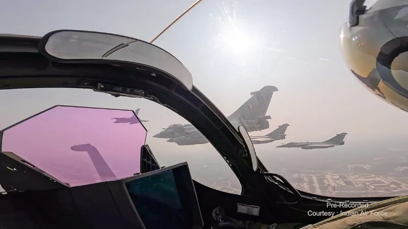 Rafale Sukhoi and Tejas jets equipped with Meteor BrahMos missiles