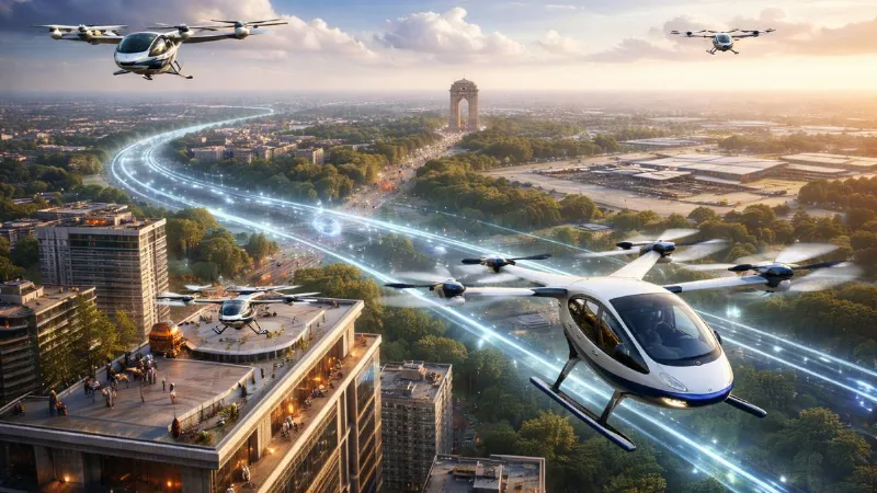 Roadmap of Air Taxi in Delhi NCR CII report relief from traffic