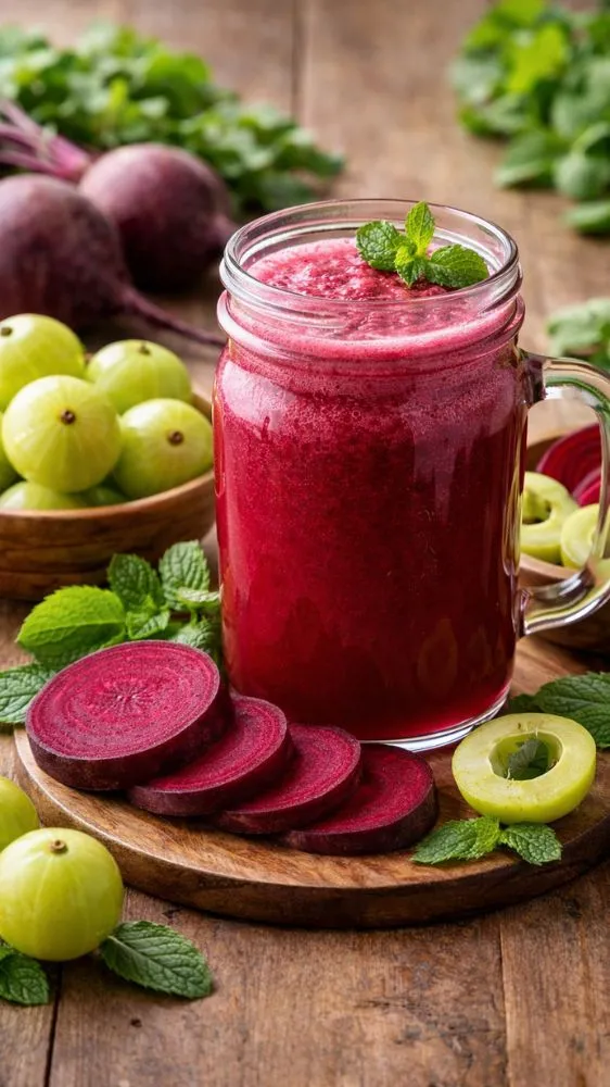 आंवला और चुकंदर का हेल्दी जूस, सेहत के लिए फायदेमंद और स्वाद में लाजवाब