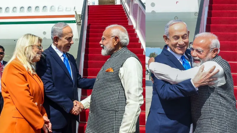 इजरायल पहुंचे पीएम मोदी, नेतन्याहू ने गले लगाकर गर्मजोशी से किया स्वागत; मिला गार्ड ऑफ ऑनर